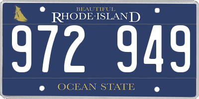 RI license plate 972949