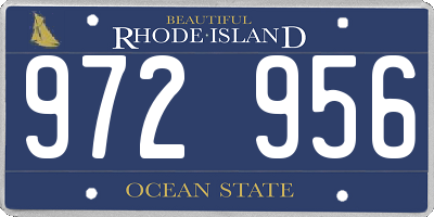 RI license plate 972956
