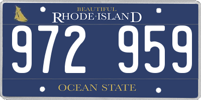 RI license plate 972959