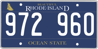 RI license plate 972960