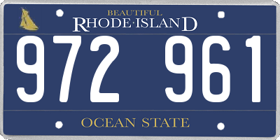 RI license plate 972961