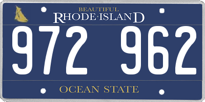 RI license plate 972962