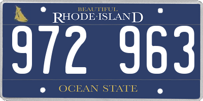 RI license plate 972963