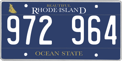 RI license plate 972964