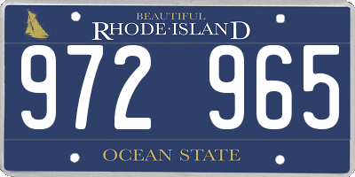 RI license plate 972965