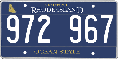 RI license plate 972967