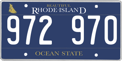 RI license plate 972970