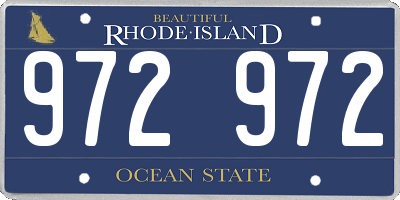 RI license plate 972972