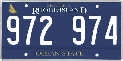 RI license plate 972974