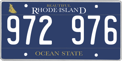 RI license plate 972976