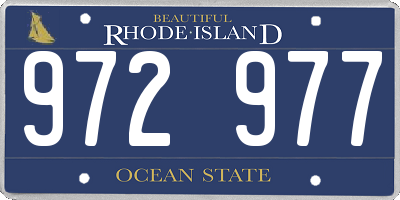 RI license plate 972977