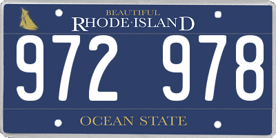 RI license plate 972978