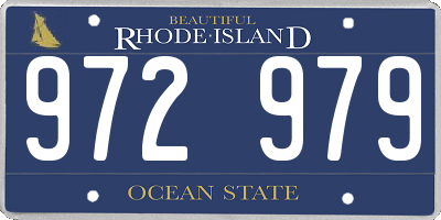 RI license plate 972979