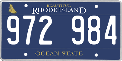 RI license plate 972984