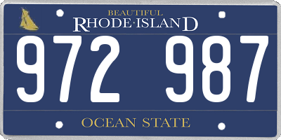 RI license plate 972987