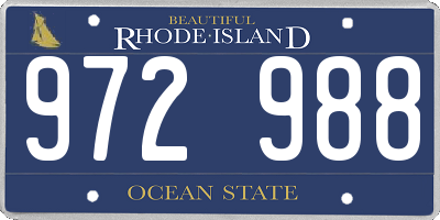 RI license plate 972988