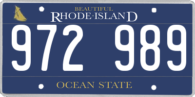 RI license plate 972989