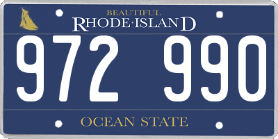 RI license plate 972990