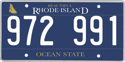 RI license plate 972991