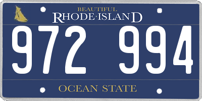 RI license plate 972994