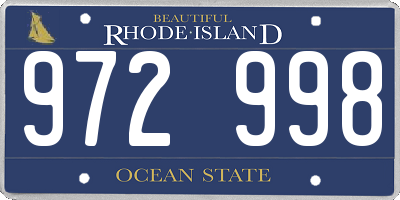 RI license plate 972998