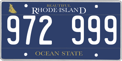 RI license plate 972999