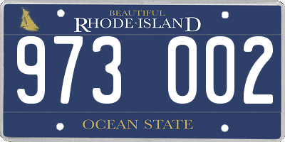 RI license plate 973002