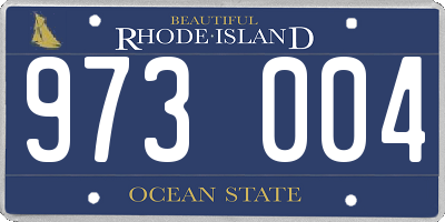 RI license plate 973004