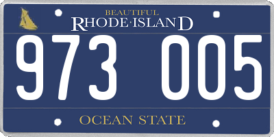 RI license plate 973005