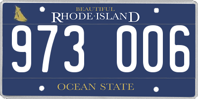 RI license plate 973006
