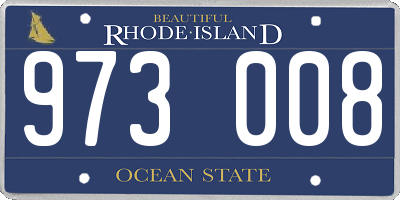 RI license plate 973008