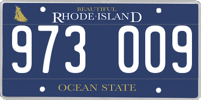 RI license plate 973009