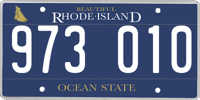 RI license plate 973010