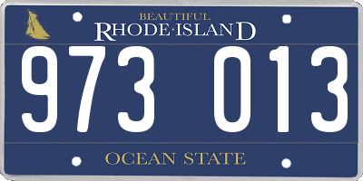 RI license plate 973013