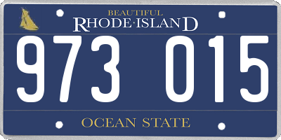 RI license plate 973015
