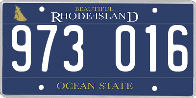 RI license plate 973016