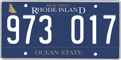 RI license plate 973017