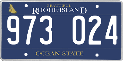 RI license plate 973024