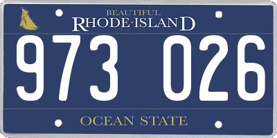 RI license plate 973026