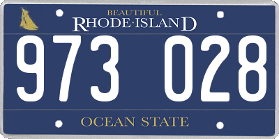 RI license plate 973028