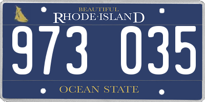 RI license plate 973035