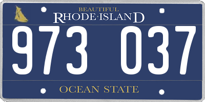 RI license plate 973037