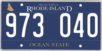 RI license plate 973040