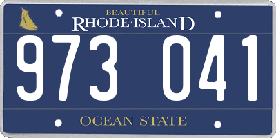 RI license plate 973041