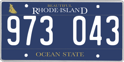 RI license plate 973043