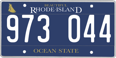 RI license plate 973044