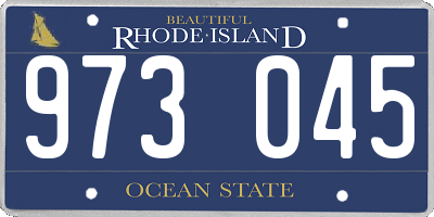 RI license plate 973045