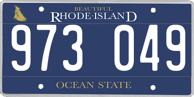 RI license plate 973049