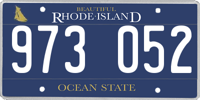 RI license plate 973052