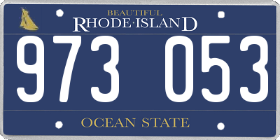 RI license plate 973053